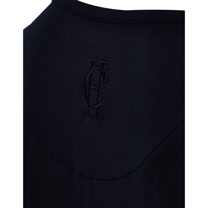 Holland Cooper Long Sleeve Vee Neck Tee - Ink Navy-6